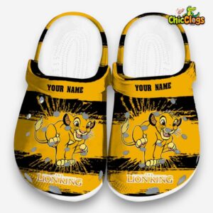 Custom Name The Lion King Paint Splatter Graphics Classic Crocs - Image 3