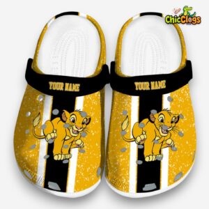Custom Name The Lion King Vertical Stripes Classic Crocs - Image 3