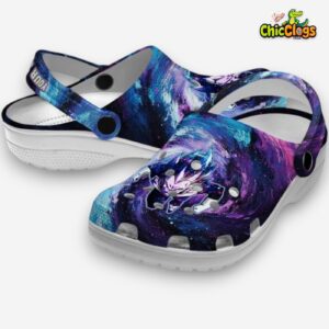 Custom Name Vegeta Dragon Ball Galaxy Swirl 3D Printed Classic Crocs Shoes - Image 1