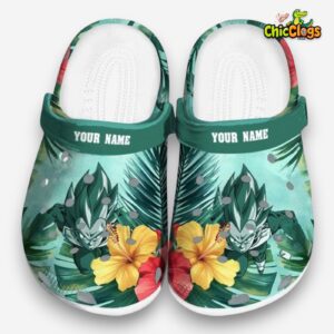 Custom Name Vegeta Dragon Ball Tropical Vibes 3D Printed Classic Crocs Shoes - Image 3