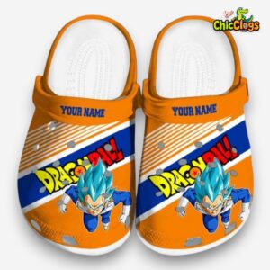 Custom Name Vegeta Dragon Ball Vibrant Dual Tone Classic Crocs - Image 3