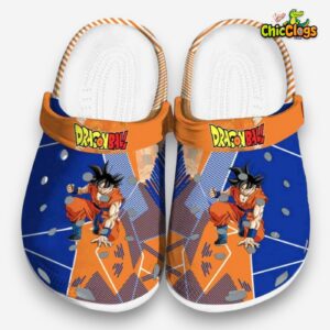 Dragon Ball Geometric Background Classic Crocs - Image 3