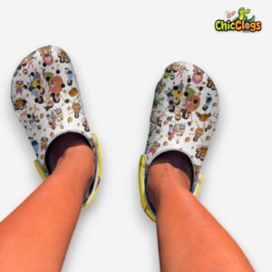 Durable Bobs Burger TV Series Cartoon 3D Printed Classic Crocs Shoes - Image 3