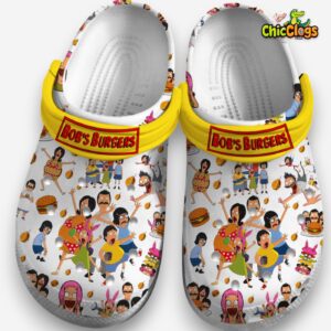 Durable Bobs Burger TV Series Cartoon 3D Printed Classic Crocs Shoes - Image 4