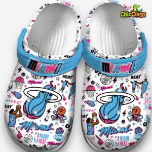 Durable Miami Heat NBA Sport 3D Printed Classic Crocs Shoes - Image 2