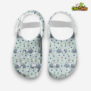 Durable Snoopy Cute Blue Cartoon 3D Printed Classic Crocs Shoes - Image 1