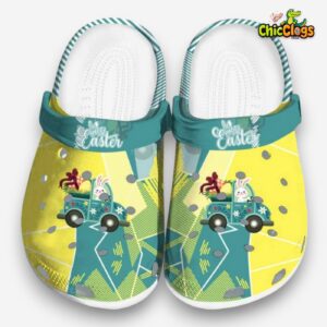 Easter Geometric Background Unisex Crocs - Image 3