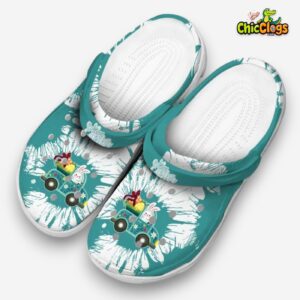 Easter Splatter Graphics 3D Printed Classic Crocs Shoes - Image 1