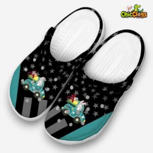 Easter Stellar Stripes Theme 3D Printed Classic Crocs Shoes - Image 2