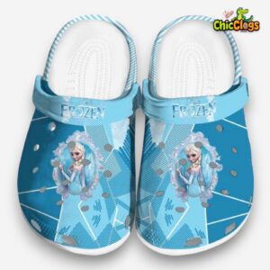 Frozen Geometric Background Unisex Crocs Clog Shoes - Image 3
