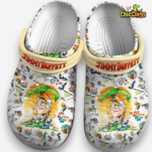 Funny Design Jimmy Buffett Music Clogs Shoes - Image 3