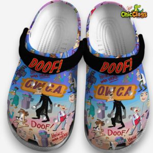 Funny Doof! Phineas And Ferb Cartoon 3D Printed Classic Crocs Shoes - Image 3