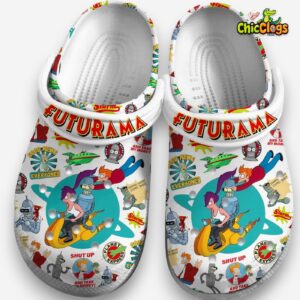 Funny Futurama Cartoon Crocs For Kids & Adults - Image 3