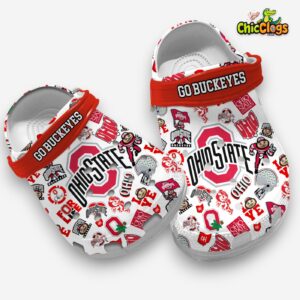 Go Buckeyes Ohio States NCAA Sport Clogs Shoes, Fast Shipping Available - Image 3