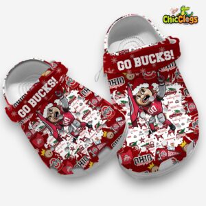 Go Bucks Ohio State Sport Team Christmas Crocs For Kids & Adults - Image 3