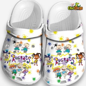 Happy Rugrats White Classic Crocs - Image 1
