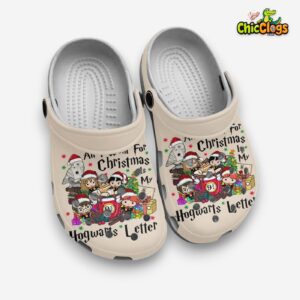 Harry Potter Merry Christmas Hogwarts Letter 3D Printed Classic Crocs Shoes - Image 2