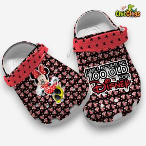 I will Never Be Too Old For Disney Minnie Mouse Edition Clogs - Image 3