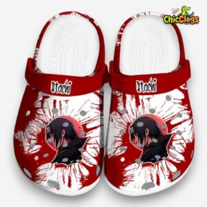 Itachi Splatter Graphics Classic Crocs - Image 3