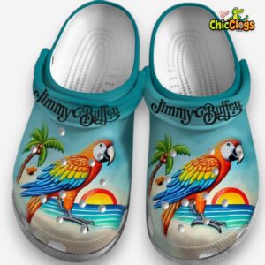 Jimmy Buffet The Parrot Colorful Clogs Shoes - Image 3