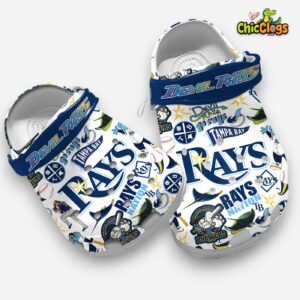 Lighweight & Comfortable Clogs Tampa Bay Rays MLB Team Slippers - Image 3