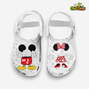 Limited Edition Mickey And Minnie Classic Clogs, Cute Gift For Couple - Image 1