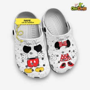 Limited Edition Mickey And Minnie Classic Clogs, Cute Gift For Couple - Image 2