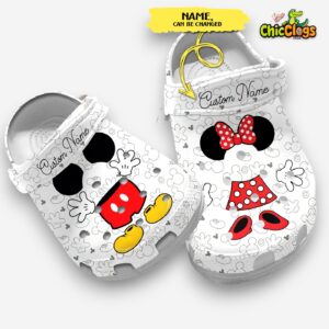 Limited Edition Mickey And Minnie Classic Clogs, Cute Gift For Couple - Image 3