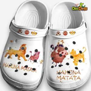 Lion King Hakuna Matata Painting Classic Crocs - Image 1