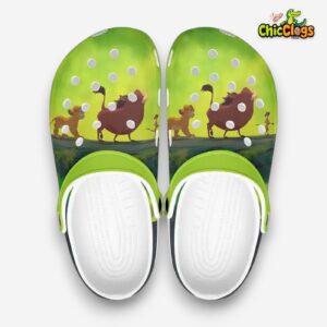 Lion King Under The Green Sky 3D Printed Classic Crocs Shoes - Image 4
