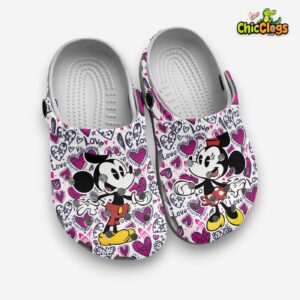 Love Mickey And Minnie Soft & Comfortable Cartoon Clogs - Image 1