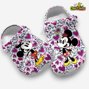 Love Mickey And Minnie Soft & Comfortable Cartoon Clogs - Image 3
