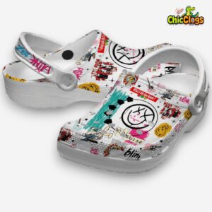 Lovely Blink 182 Music White 3D Printed Classic Crocs Shoes - Image 2