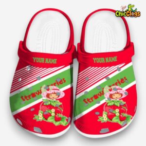 Lovely Strawberry Shortcake Cracked Classic Crocs For Kids & Adults - Image 3