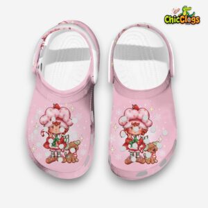 Lovely Strawberry Shortcake Pink Crocs For Kids & Adults - Image 2