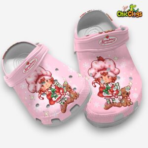 Lovely Strawberry Shortcake Pink Crocs For Kids & Adults - Image 3