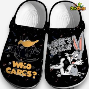 Looney Tunes And Black Duck Who Care Whats Up Doc 3D Printed Classic Crocs Shoes - Image 1