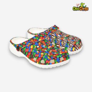 M&ms Colorfull Chocolate Candy 3D Printed Classic Crocs Shoes - Image 2
