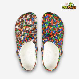 M&ms Colorfull Chocolate Candy 3D Printed Classic Crocs Shoes - Image 3