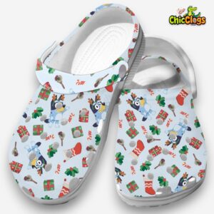 Merry Christmas With Bluey Cartoon 3D Printed Classic Crocs Shoes - Image 2