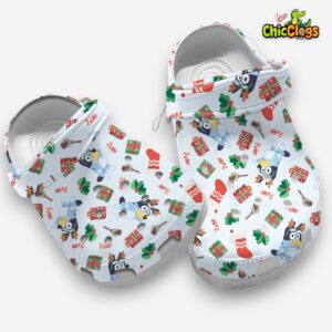 Merry Christmas With Bluey Cartoon 3D Printed Classic Crocs Shoes - Image 3