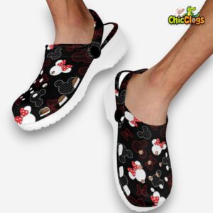Mickey And Minnie Dots Unique Design 3D Printed Classic Crocs Shoes - Image 2
