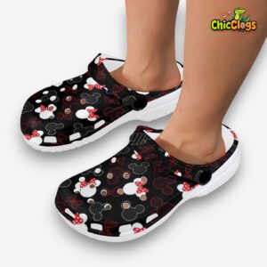 Mickey And Minnie Dots Unique Design 3D Printed Classic Crocs Shoes - Image 4