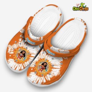 Moana Splatter Graphics Unisex Crocs Clog Shoes - Image 2