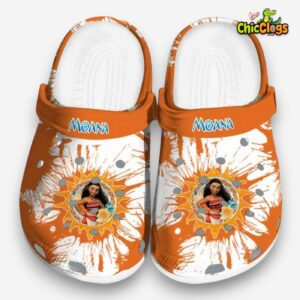 Moana Splatter Graphics Unisex Crocs Clog Shoes - Image 3