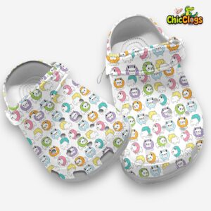 New Design French Bulldog Puppies Classic White Clogs Shoes - Image 3