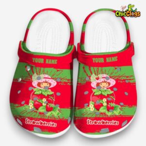 New Design Strawberry Shortcake Classic Crocs For Kids & Adults - Image 3
