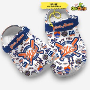 Non slip & Comfortable New York Mets MLB Team Clogs Shoes - Image 3
