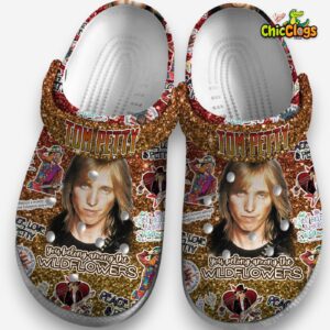 Non slip Tom Petty Music Artist 3D Printed Classic Crocs Shoes - Image 3