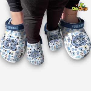 Personalized Carolina Tar Heels NCAA Sport Clogs - Image 1